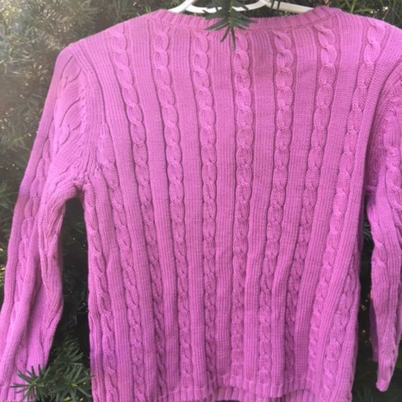 NWOT Talbot,100% Cotton Sweater, Cable design, S P - Picture 5 of 6